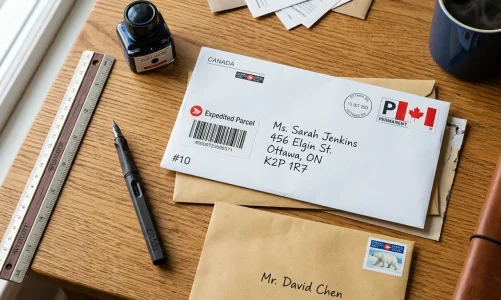 Correct Canadian Mailing Address Format (AI Generated Image)